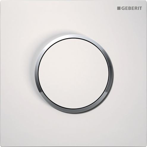 GEBERIT 10 ROUND ovládací tlačítko splachování pro pisoár, plast, bílá/lesklý chrom 116.015.KJ.1 Obrázek - Hlavní obrázek