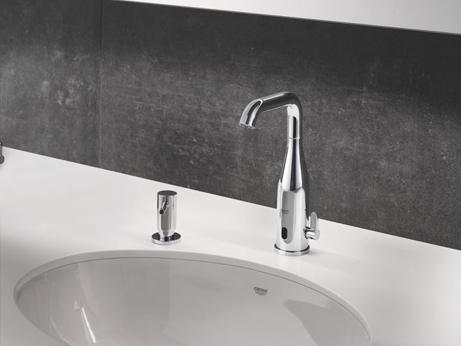GROHE ESSENCE E umyvadlová senzorová baterie s regulací teploty, napájení ze sítě, chrom 36444000 Obrázek - fotka