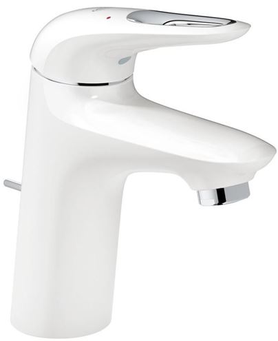 GROHE EUROSTYLE umyvadlová stojánková baterie, s odtokovou soupravou, SilkMove  ES, měsíční bílá/chrom 23374LS3 Obrázek - Hlavní obrázek