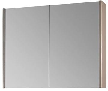 DŘEVOJAS ENZO GA2OE 80 zrcadlová skříňka 80,6x74,1x15,3 cm, osvětlení s regulací stmívání, s vypínačem a el. zásuvkou, lamino/MDF, vysoce lesklá béžová