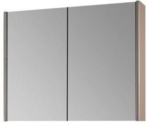 DŘEVOJAS ENZO GA2OE 80 zrcadlová skříňka 80,6x74,1x15,3 cm, osvětlení s regulací stmívání, s vypínačem a el. zásuvkou, lamino/MDF, vysoce lesklá béžová