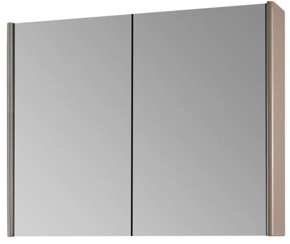 DŘEVOJAS ENZO GA2OE 80 zrcadlová skříňka 80,6x74,1x15,3 cm, osvětlení s regulací stmívání, s vypínačem a el. zásuvkou, lamino/MDF, vysoce lesklá béžová 59562 Obrázek - Hlavní obrázek