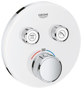 GROHE GROHTHERM SMARTCONTROL podomítková termostatická baterie, pro 2 spotřebiče, Water Saving, měsíční bílá