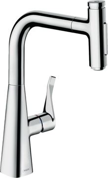 HANSGROHE METRIS SELECT M71 dřezová baterie, s vytahovací sprškou, sBox, chrom