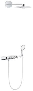 GROHE RAINSHOWER SMARTCONTROL DUO 360 sprchový set s termostatickou baterií, horní sprcha, ruční sprcha se 2 proudy, hadice, držák, měsíční bílá/chrom