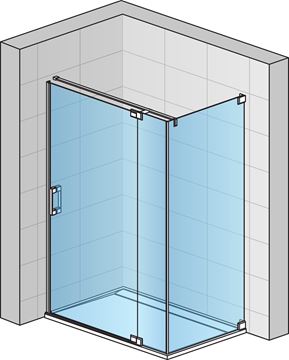 CONCEPT 300 STYLE boční stěna 80x200 cm, aluchrom/čiré sklo CO3PT3P 080 50 07 Obrázek - fotka