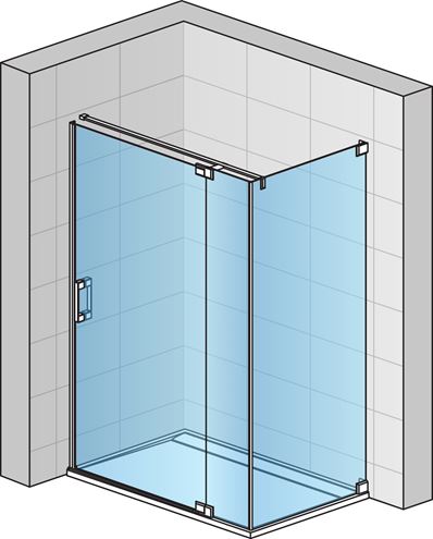 CONCEPT 300 STYLE boční stěna 80x200 cm, aluchrom/čiré sklo CO3PT3P 080 50 07 Obrázek - fotka