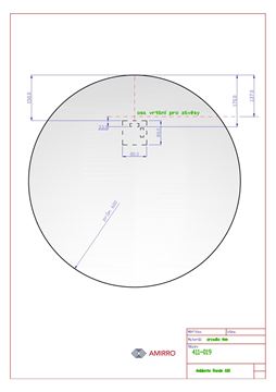 AMIRRO AMBIENTE zrcadlo 60 cm, s osvětlením 411-019 Technický nákres