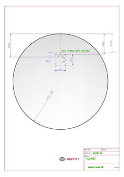 AMIRRO AMBIENTE zrcadlo 80 cm, s osvětlením 411-033 Technický nákres