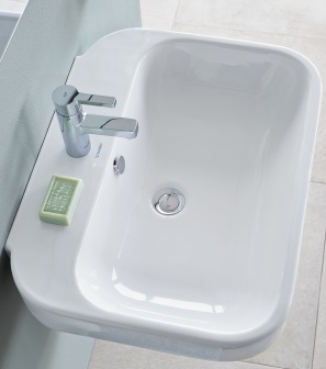 DURAVIT HAPPY D.2 umyvadlo 60 cm, s otvorem pro baterii a přepadem 2316600000 Obrázek - fotka