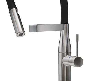 GROHE ESSENCE NEW dřezová baterie, s flexi ramínkem a sprškou, supersteel 30294DC0 Obrázek - fotka