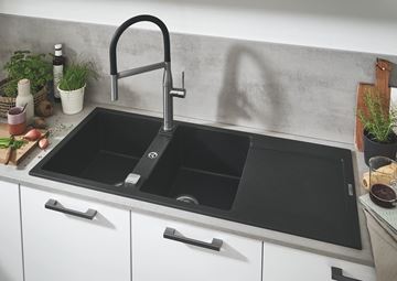 GROHE ESSENCE NEW dřezová baterie, s flexi ramínkem a sprškou, supersteel 30294DC0 Obrázek - fotka