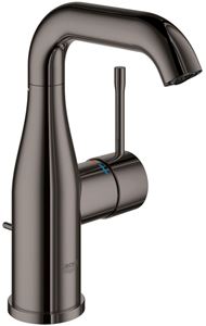 GROHE ESSENCE NEW umyvadlová stojánková baterie, s odtokovou soupravou, hard graphite