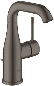 GROHE ESSENCE NEW umyvadlová stojánková baterie, s odtokovou soupravou, kartáčovaný hard graphite