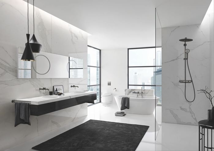 GROHE ESSENCE NEW umyvadlová podomítková baterie, kartáčovaný hard graphite 19408AL1 Obrázek - fotka