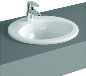 VITRA S20 umyvadlo 52,5 cm, s otvorem pro baterii a přepadem, VitrAhygiene