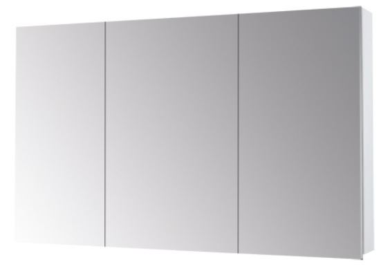 DŘEVOJAS PREMIUM GA3E 120 zrcadlová skříňka 120x73,9x13,8 cm, s el. zásuvkou, lamino, lesklá bílá 49235 Obrázek - Hlavní obrázek