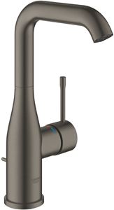 GROHE ESSENCE NEW umyvadlová stojánková baterie, s odtokovou soupravou, Water Saving, kartáčovaný hard graphite