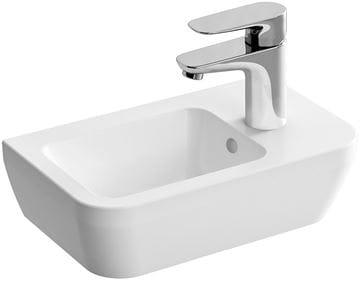 VITRA INTEGRA umývátko 37 cm, s otvorem pro baterii vpravo a přepadem, VitrAhygiene