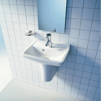 DURAVIT STARCK 3 umývátko 45 cm, s otvorem pro baterii a přepadem 0750450000 Obrázek - fotka