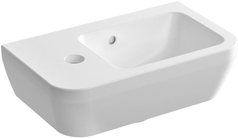 CONCEPT 100 umývátko 37 cm, s otvorem pro baterii vlevo a přepadem, VitrAhygiene 7090L003-0028 Obrázek - Hlavní obrázek