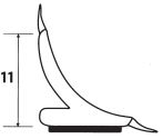 PROFIL-EU rohový profil 15x15mm, 2,5m, vnitřní, dodatečný, s lepící páskou, PVC, bílá 440001 Technický nákres