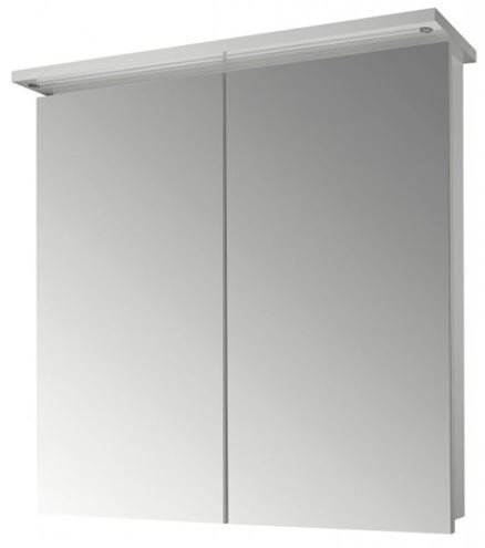 DŘEVOJAS SANI GA2O 70 zrcadlová skříňka 70x70,6x20,7 cm, osvětlení, lamino, lesklá bílá 29350 Obrázek - Hlavní obrázek