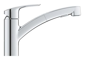 GROHE EUROSMART dřezová baterie, s vytahovací sprškou, chrom 30305001 Obrázek - fotka