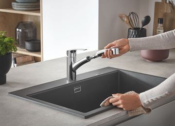 GROHE EUROSMART dřezová baterie, s vytahovací sprškou, chrom 30305001 Obrázek - fotka