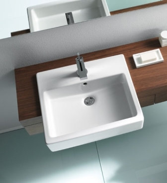 DURAVIT VERO umyvadlo 55 cm, s otvorem pro baterii a přepadem 0314550000 Obrázek - fotka