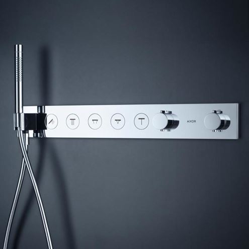 AXOR SHOWERSOLUTIONS podomítková termostatická baterie, pro 5 spotřebičů, s držákem hadice, chrom 18358000 Obrázek - fotka