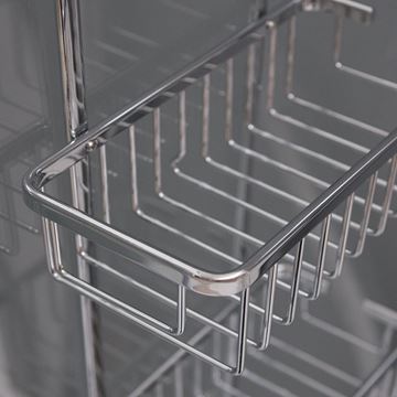 ROTH SHELF UNI drátěná police 250 mm, dvoupatrová, na sprchový kout, chrom 8000279 Obrázek - fotka