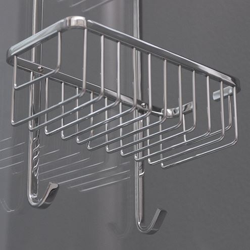 ROTH SHELF UNI drátěná police 250 mm, dvoupatrová, na sprchový kout, chrom 8000279 Obrázek - fotka