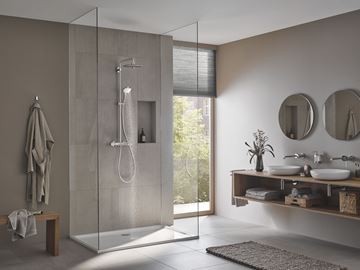 GROHE EUPHORIA SYSTEM 260 sprchový set s termostatickou baterií, horní sprcha, ruční sprcha se 3 proudy, tyč, hadice, chrom 27296003 Obrázek - fotka