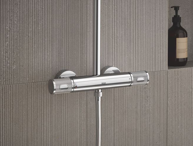 GROHE EUPHORIA SYSTEM 260 sprchový set s termostatickou baterií, horní sprcha, ruční sprcha se 3 proudy, tyč, hadice, chrom 27296003 Obrázek - fotka