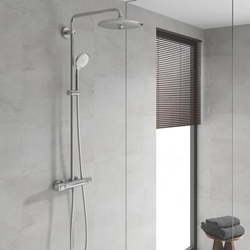 GROHE EUPHORIA SYSTEM 260 sprchový set s termostatickou baterií, horní sprcha, ruční sprcha se 3 proudy, tyč, hadice, chrom 27615002 Obrázek - fotka