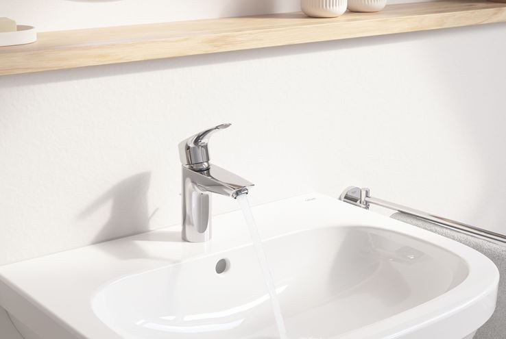 GROHE EUROSMART umyvadlová stojánková baterie, s odtokovou soupravou, chrom 33265003 Obrázek - fotka