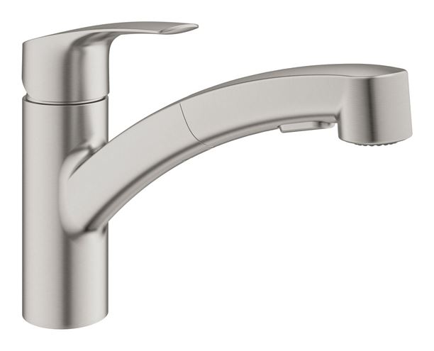GROHE EUROSMART dřezová baterie, s vytahovací sprškou, supersteel 30305DC1 Obrázek - fotka