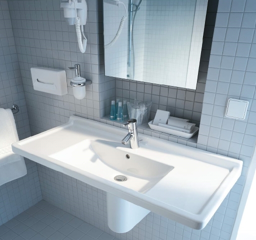 DURAVIT STARCK 3 umyvadlo 85 cm, s otvorem pro baterii a přepadem 0304800000 Obrázek - fotka