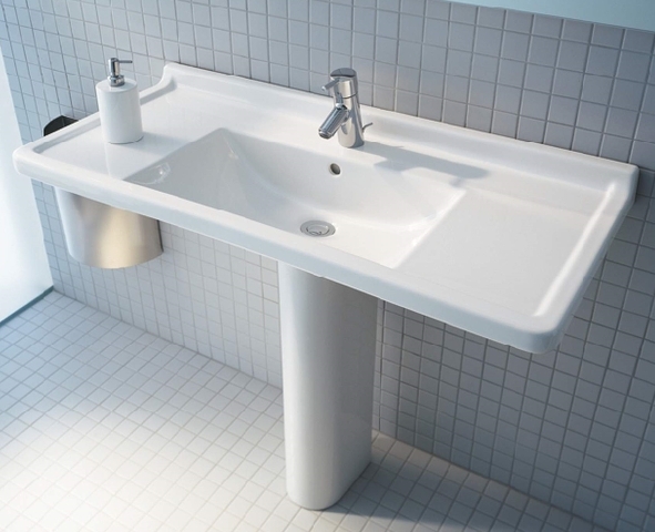 DURAVIT STARCK 3 umyvadlo 85 cm, s otvorem pro baterii a přepadem 0304800000 Obrázek - fotka