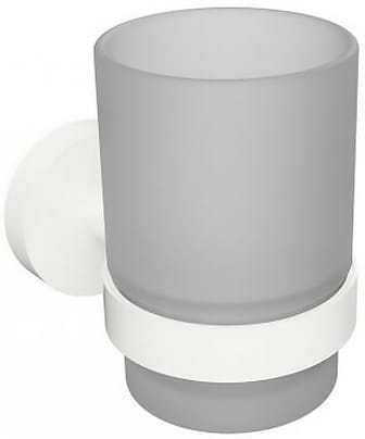BEMETA WHITE nástěnný pohárek, sklo, bílá 104110014 Obrázek - Hlavní obrázek