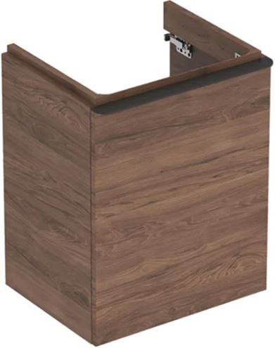 GEBERIT SMYLE SQUARE skříňka pod umývátko 49,2x40,6x61,7 cm, 1 dvířka, panty vpravo, ořech hickory 500.363.JR.1 Obrázek - Hlavní obrázek