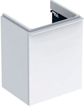 GEBERIT SMYLE SQUARE skříňka pod umývátko 49,2x40,6x61,7 cm, 1 dvířka, panty vlevo, lesklá bílá