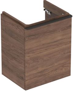 GEBERIT SMYLE SQUARE skříňka pod umývátko 49,2x40,6x61,7 cm, 1 dvířka, panty vlevo, ořech hickory