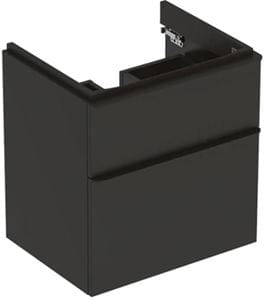 GEBERIT SMYLE SQUARE skříňka pod umyvadlo 58,4x47x61,7 cm, 2 zásuvky, matná lávová