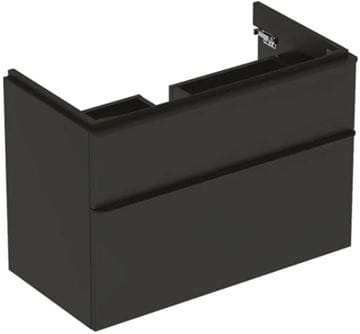 GEBERIT SMYLE SQUARE skříňka pod umyvadlo 88,4x47x61,7 cm, 2 zásuvky, matná lávová