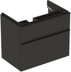 GEBERIT SMYLE SQUARE skříňka pod umyvadlo 73,4x47x61,7 cm, 2 zásuvky, matná lávová