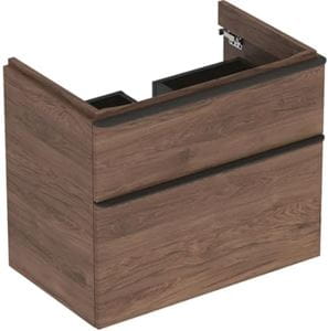 GEBERIT SMYLE SQUARE skříňka pod umyvadlo 73,4x47x61,7 cm, 2 zásuvky, ořech hickory