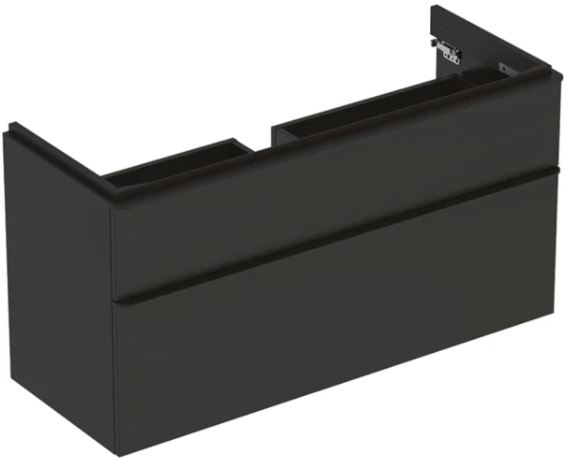 GEBERIT SMYLE SQUARE skříňka pod umyvadlo 118,4x47x61,7 cm, 2 zásuvky, matná lávová 500.355.JK.1 Obrázek - Hlavní obrázek