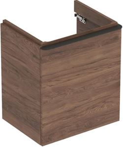 GEBERIT SMYLE SQUARE skříňka pod umyvadlo 53,6x43,3x61,7 cm, 1 dvířka, panty vpravo, ořech hickory